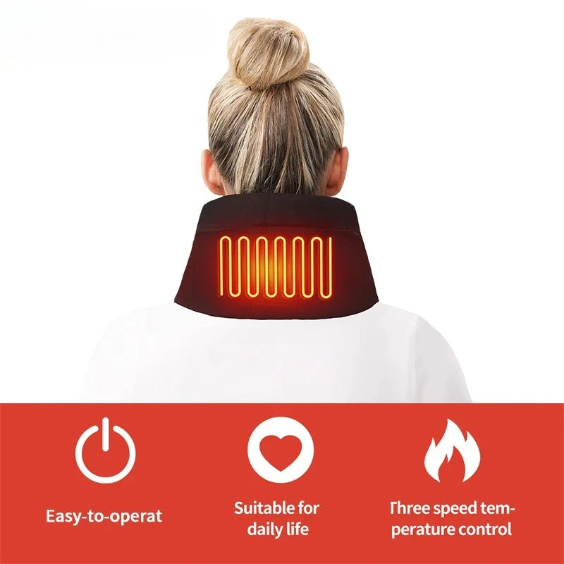 🧣 Faja Cervical Térmica USB: Adiós al Dolor de Cuello con Calor Relajante ✨
